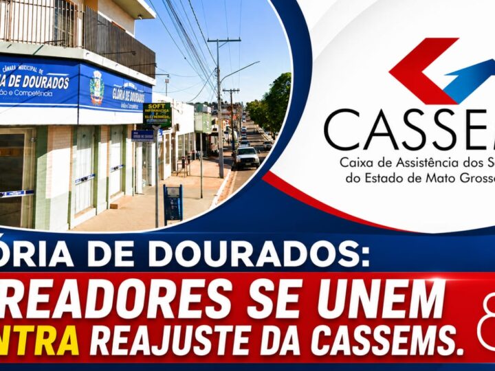 Glória de Dourados: vereadores se unem contra reajuste da Cassems.